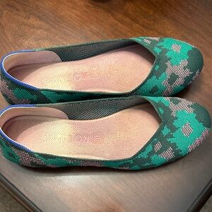 Rothy's Camouflage Green and Gray Flats
